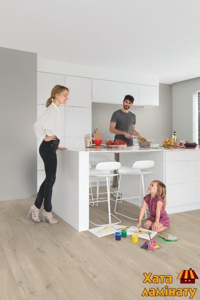 Кварц виниловая плитка для пола Quick-Step Bloom Cotton oak beige AVMPU40103 фото