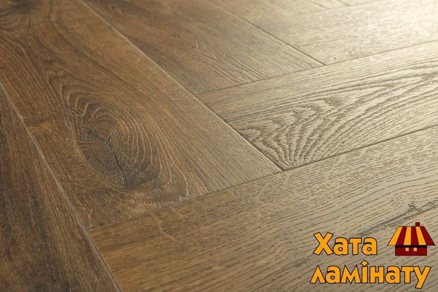 Кварц вінілова плитка для підлоги Quick-Step Pristine Herringbone Fall oak brown SGHBC20334 фото