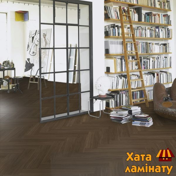 SPC виниловая плитка для пола PARADOR TrendTime 3 Herringbone Oak Oxford dark brown 1748855 фото