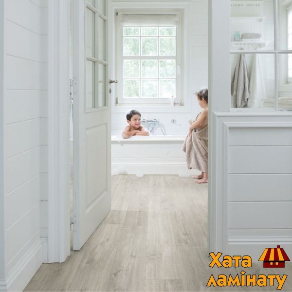 Кварц вінілова плитка для підлоги Quick-Step Blos base Canyon oak grey with saw cuts AVSPT40030 фото