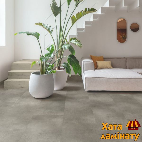 Кварц виниловая плитка для пола Quick-Step Illume Cloudy concrete AVMTU40273 фото