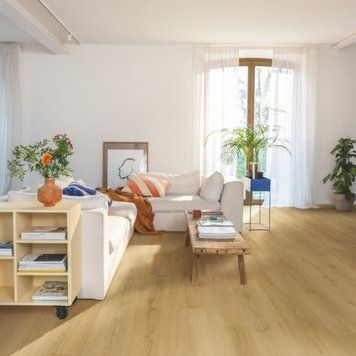 Кварц виниловая плитка для пола Quick-Step Bloom Brushed oak honey AVMPU40318 фото