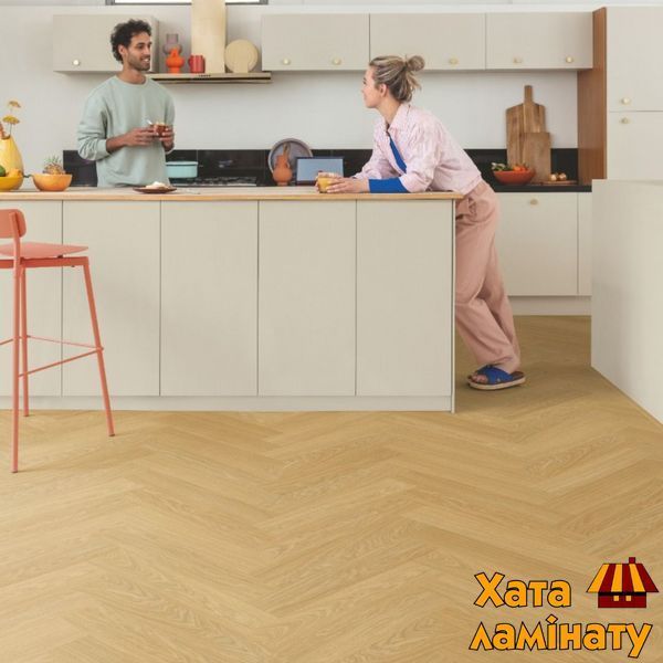Кварц вінілова плитка для підлоги Quick-Step Ciro Herringbone Pure oak honey AVHBU40360 фото