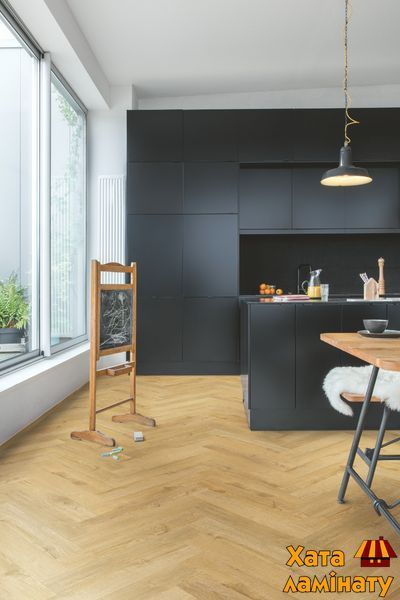 Кварц вінілова плитка для підлоги Quick-Step Pristine Herringbone Fall oak honey SGHBC20333 фото