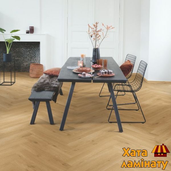 Кварц вінілова плитка для підлоги Quick-Step Pristine Herringbone Ocean bliss warm honey SGHBC20327 фото