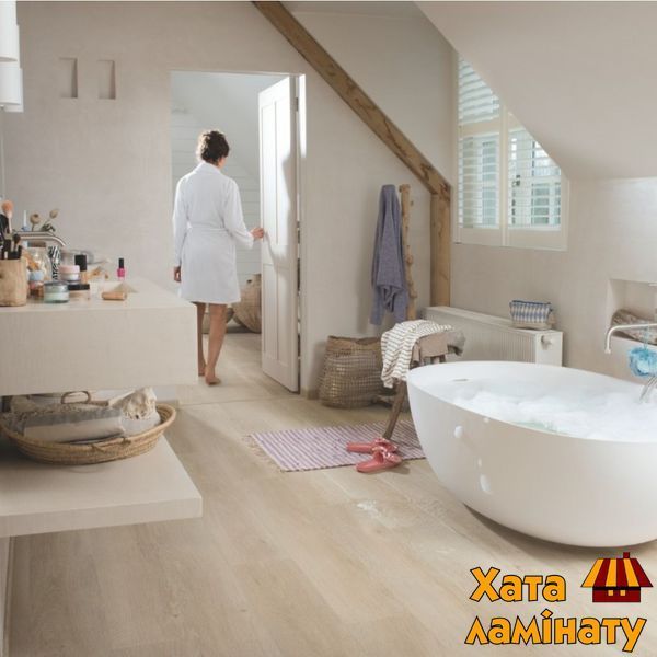 Кварц виниловая плитка для пола Quick-Step Bloom Sea breeze oak beige AVMPU 40080 фото